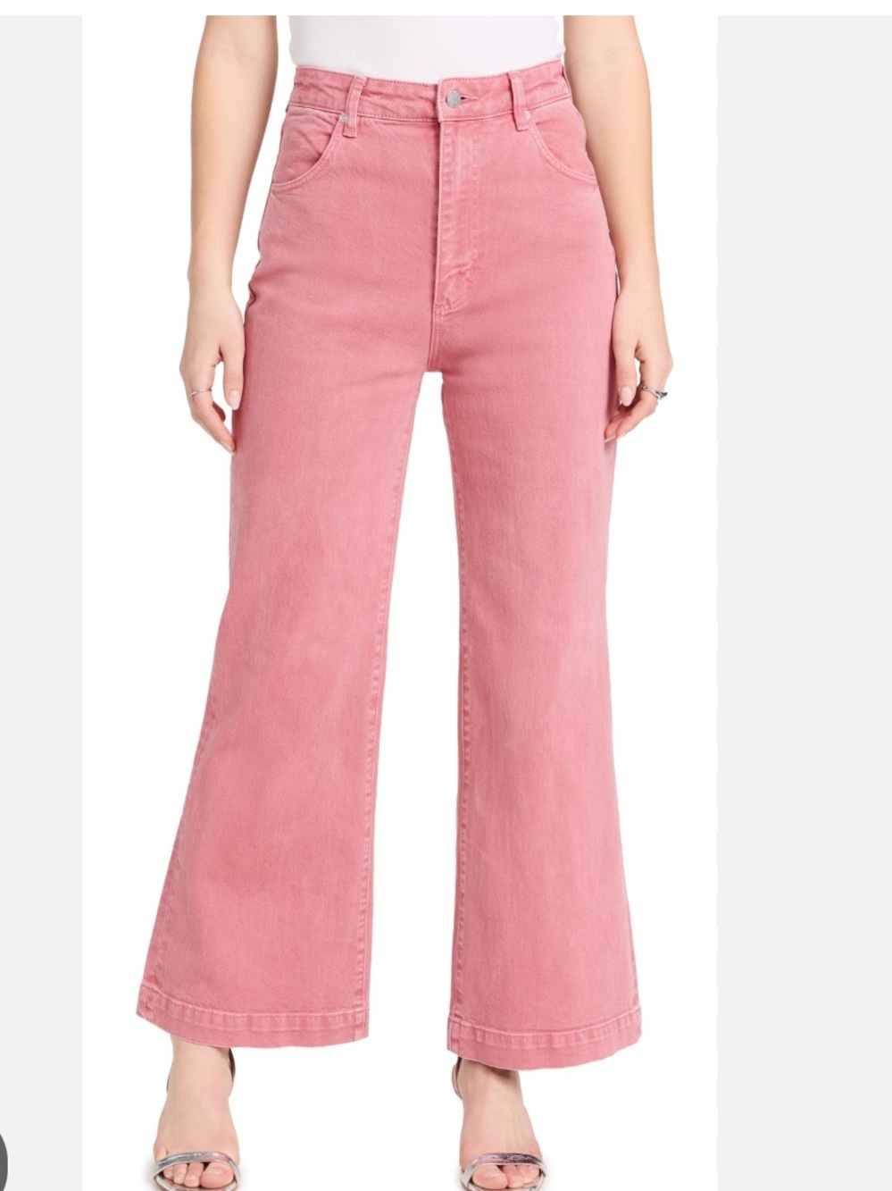 NWOT Rolla Sailor Scoop High Waist Wide Leg Jeans in Peachy